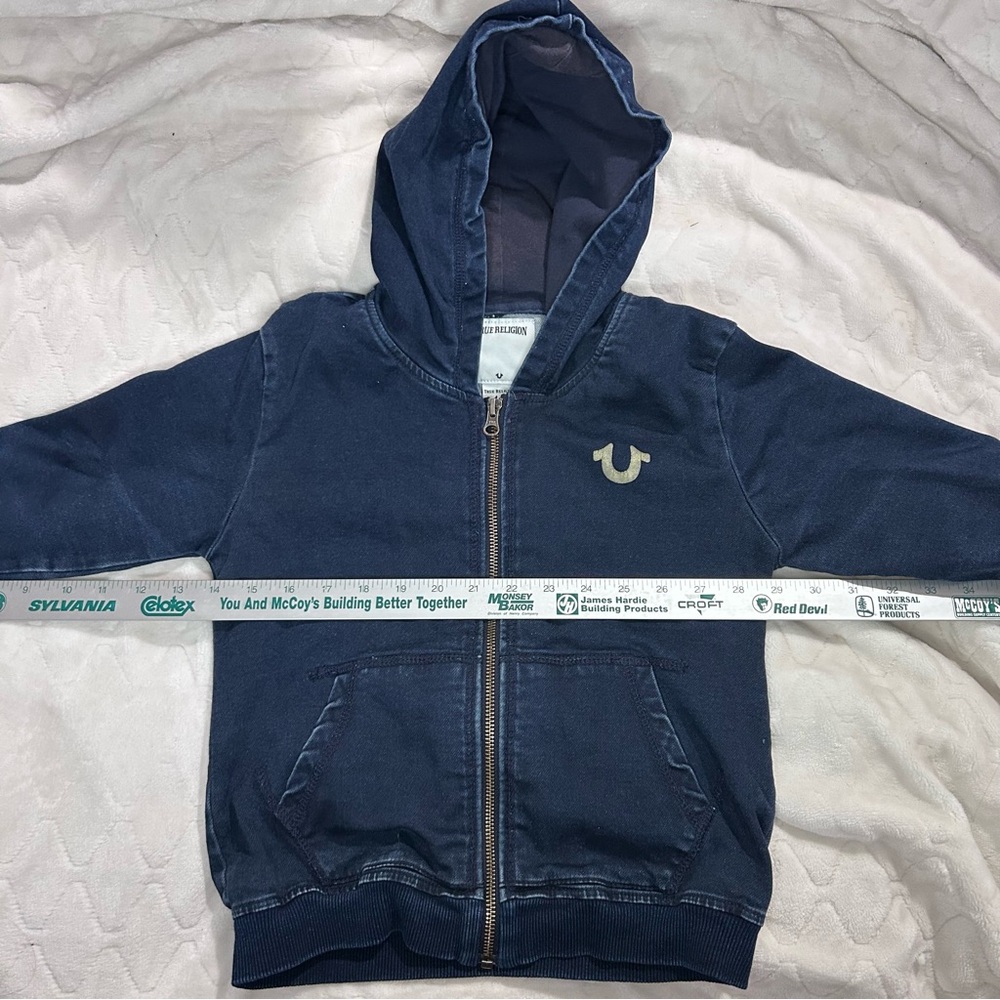 True Religion Kids Dark Blue Hooded Jean Jacket